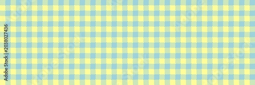 Tableau sur toile A long seamless two-tone yellow and light blue gingham micro-plaid pattern