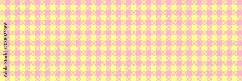 Картината върху платно A long seamless bright yellow and pink two-tone gingham micro-plaid pattern