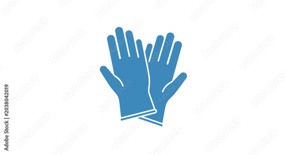 Obraz premium Blue Disposable Gloves Icon
