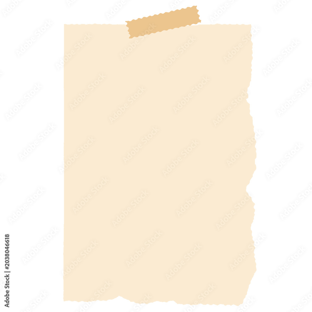 Fototapeta premium torn paper note with tape