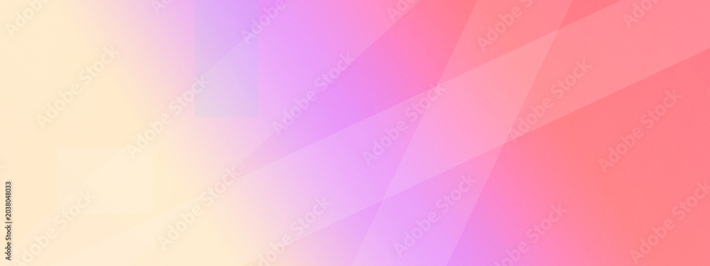 Obraz premium A smooth luminous gradient blends peach, pink, and violet into a gentle geometric haze, perfect for wellness themes, event backdrops, and creative ads.