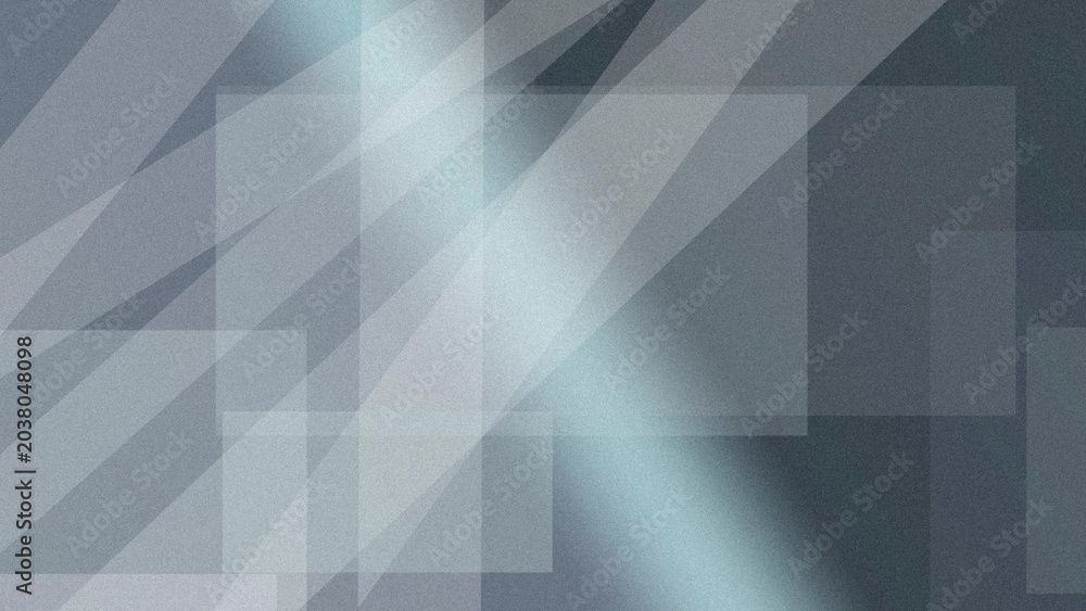 Obraz premium Cool-toned geometric squares and facets overlap with subtle beams of light, forming a sleek, techy abstract background for corporate banners and UI themes.