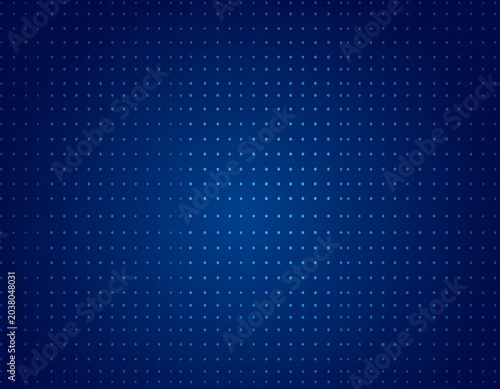 Deep blue background with a repeating grid pattern of small squares