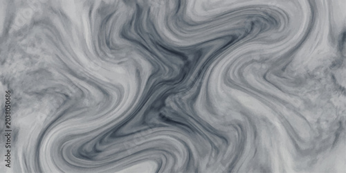 Bilde på lerret A mesmerizing abstract pattern of swirling grey and white ink creates a dynamic visual flow, reminiscent of smoke or marbled textures, evoking a sense of movement and depth