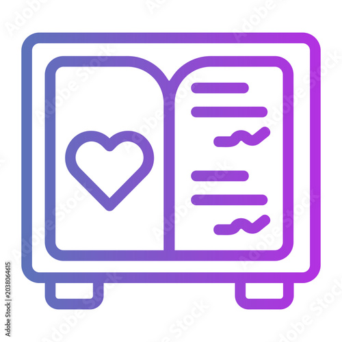 Foto Guestbook Line Gradient Icon