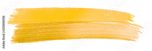 yellow brush isolated on transparent background yellow watercolor