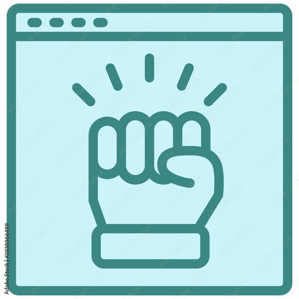 Obraz premium Motivation Dual Tone Icon Mini Illustration, Use For Modern Concept, Print, Ui, Ux Kit, Web And App Development. Vector Related To Hybrid Work, Work From Home.