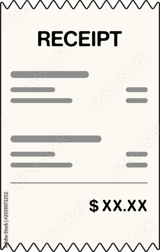 Receipt vector illustration