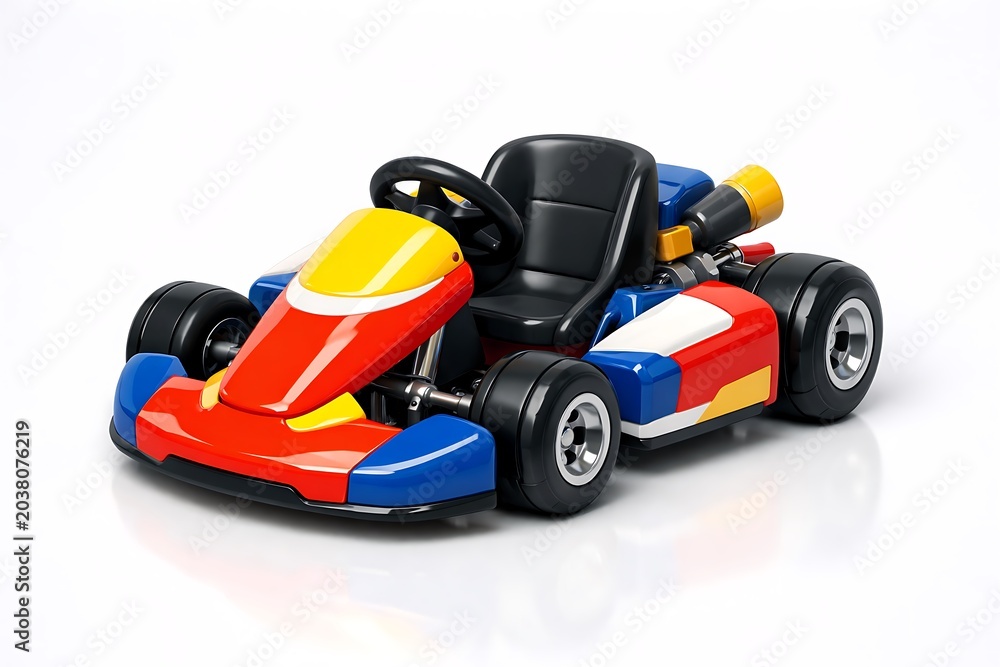 Fototapeta premium Kart Racing Vehicle Design with Bright Colors and Glossy Finish