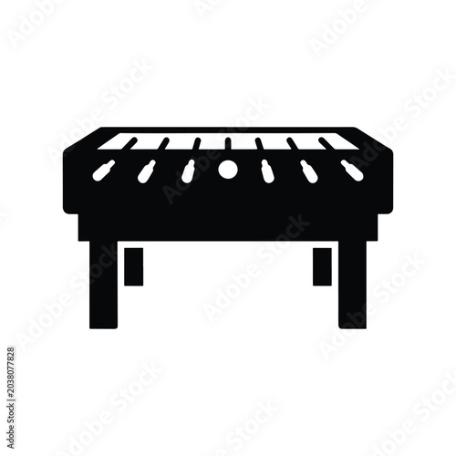 Foosball table indoor game entertainment silhouette icon