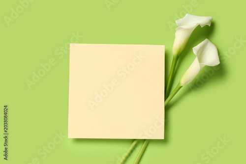Blank card with beautiful c...