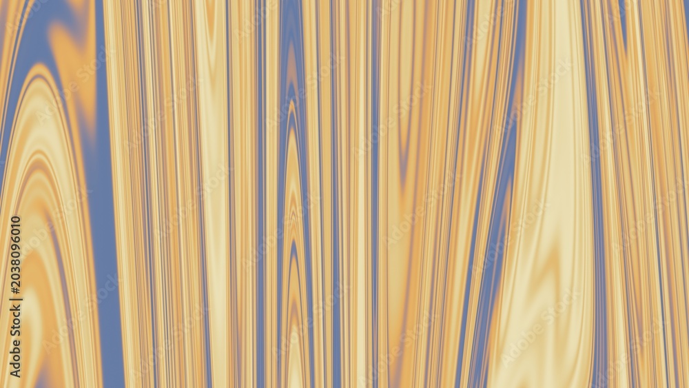 Fototapeta premium Vertical abstract pattern with flowing blue and gold lines. Smooth texture resembling liquid or wood. This seamless image functions as an elegant background for web or print.