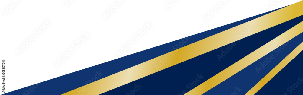 Obraz premium Elegant Blue and Gold Corner Border