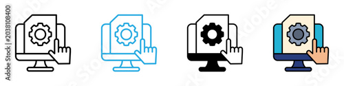 Foto Setting multi - style icon design concept