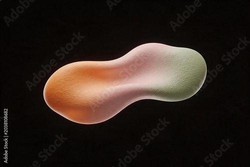 Abstract organic shape on black background
