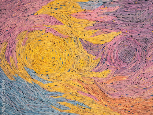 Abstract artwork texture swirl pattern colorful background spiral vibrant surface with dynamic motion and circular forms