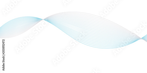 Abstract blue wave background with flowing curved lines and gradient wave design
