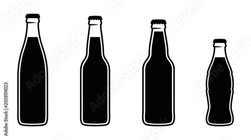 Tableau sur toile Collection of assorted bottles including soda, beer, and water bottles
