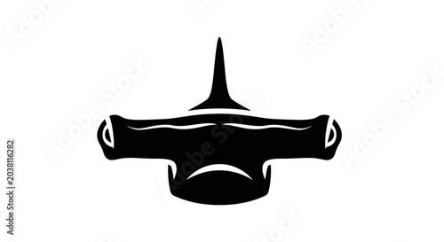 Tableau sur toile Hammerhead Shark Silhouette Icon - Vector Art