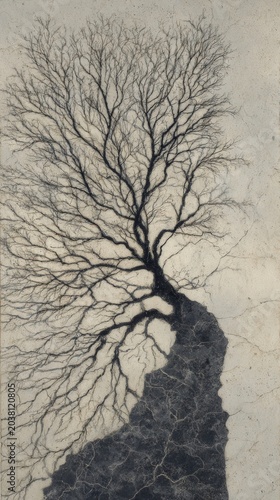 Artistic Representation of a Leafless Tree