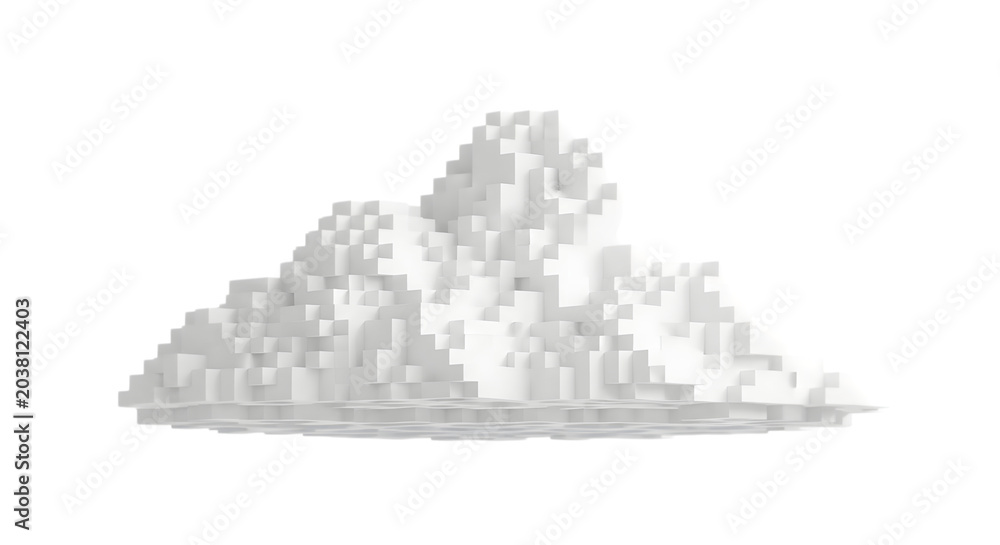 Fototapeta premium Abstract polygonal mountain range 3d render isolated on transparent background