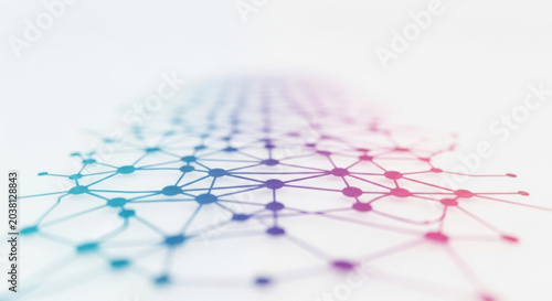 Abstract network of interconnected dots and lines against a transparent background
