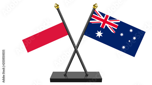 Flag of Australia and Poland