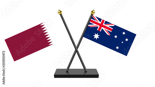 Flag of Australia and Qatar