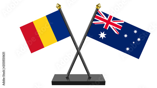 Flag of Australia and Romania