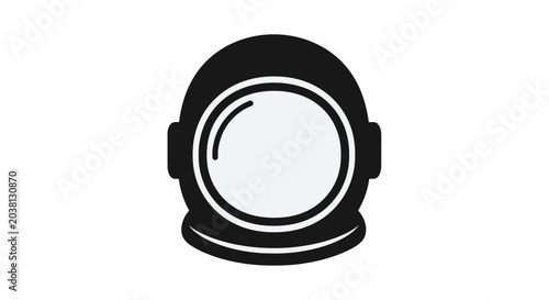 Obraz na płótnie Astronaut helmet icon, space exploration, futuristic, science, technology, simpl