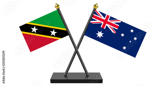 Flag of Australia and Saint Kitts and Nevis