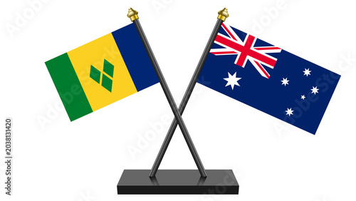 Flag of Australia and Saint Vincent and the Grenadines