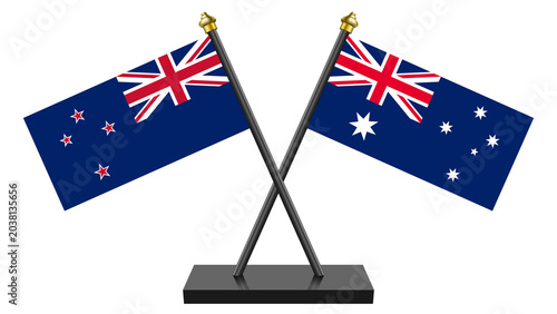 Fotografía Flag of Australia and New Zealand