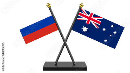 Konstfotografi Flag of Australia and Russian Federation