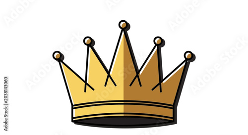 Photos Golden Crown Illustration - Royal Symbol of Power and Authority