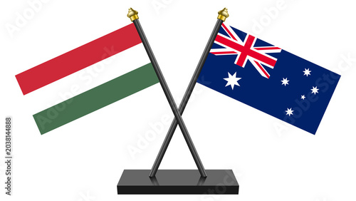 Flag of Australia and Hungary