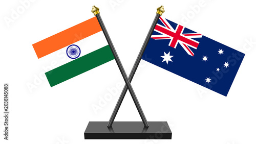 Flag of Australia and India