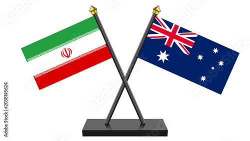Flag of Australia and Iran