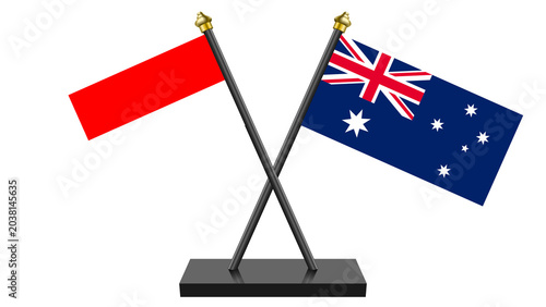 Flag of Australia and Indonesia