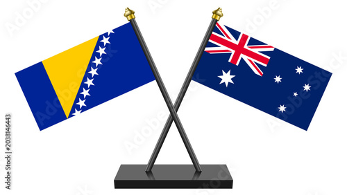 Flag of Australia and Bosnia and Herzegovina