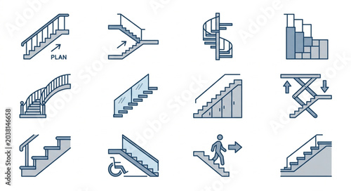 Various Staircase Designs and Accessibility Features