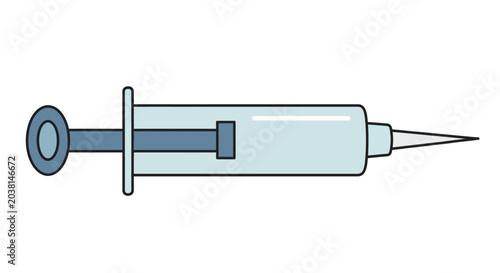 Fotografie Medical Syringe Icon - Injection Needle Tool