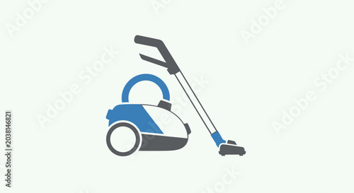 Foto Modern Vacuum Cleaner Icon - Cleaning Appliance Vector Illustration