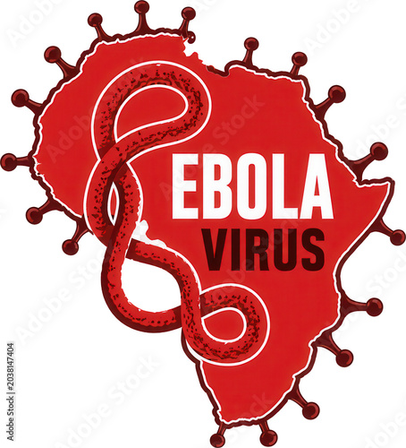 Ebola with African Map Illustration for Healthcare Awareness and Medical Poster