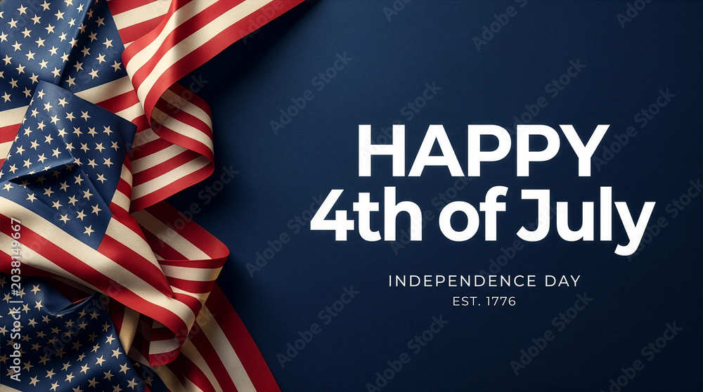 Obraz premium Happy 4th of July American Independence Day