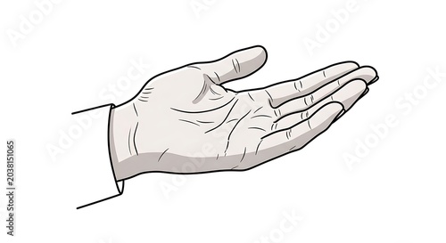 Open Palmed Hand Gesture Illustration