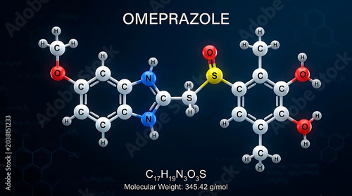 Molecular structure of omeprazole