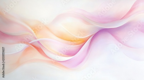 Abstract Pastel Waves: A Serene Digital Painting