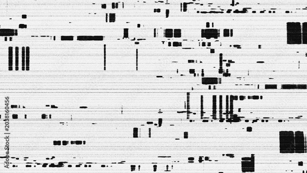 Naklejka premium Abstract Black-White Glitch