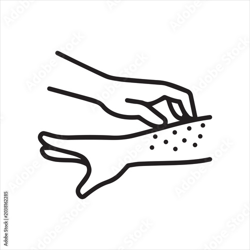 Schilderij op canvas Skin rash, linear icon